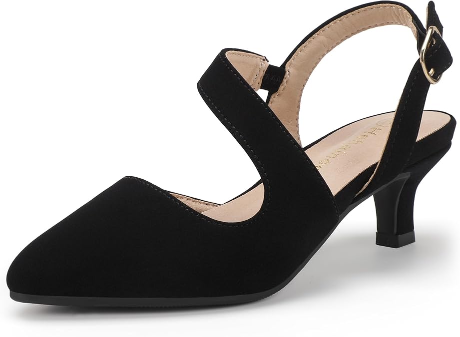 Hehainom Girls Dress Shoes Kitten Heels Sandals
