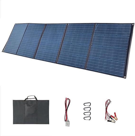 600W Solar Panel, Portable Solar Generator, Foldable Solar Module, Photovoltaic Module Solar System for Off Grid System, for Garden Balcony Caravan to Outside,300W