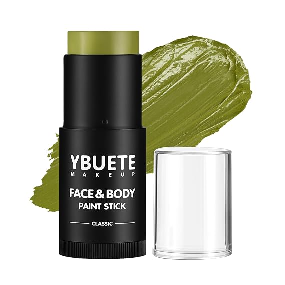 YBUETE Ogre Green Oil Based Face Body Paint Stick for Halloween Makeup