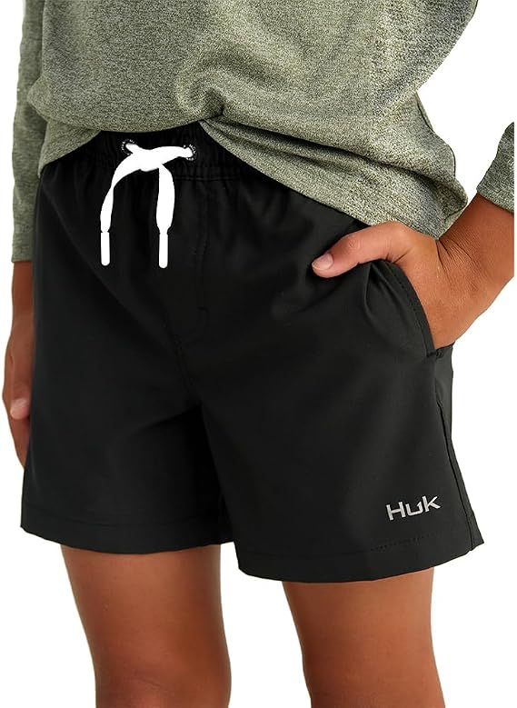 HUK Girls' Pursuit Volley Short, Quick-Dry Fishing Shorts for Kids