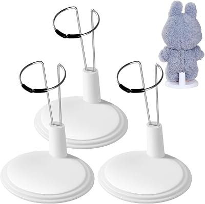 lionpower Doll Stand for 17cm Baby Doll Accessories- Action Display Stands for Doll 3-Pack