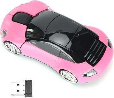 Cordless Sports Car Shaped Mouse - Wireless with USB Receiver, Optical Positioning, Smart Power Saving for Laptop PC Desktop