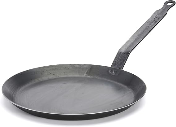De Buyer 5303.24 Blue Steel Force Blue Pancake Pan 2 mm Thick 24 cm Diameter