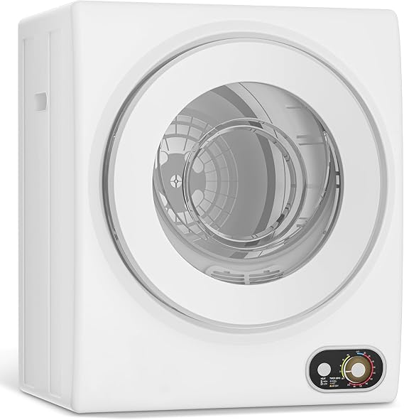 Elevon Compact Laundry Dryer, 120V Portable Clothes Dryer with Stainless Steel Inner Tub, Electric Dryers Machine for Small Space, Apartments, hostels, RVs, 4 Modes