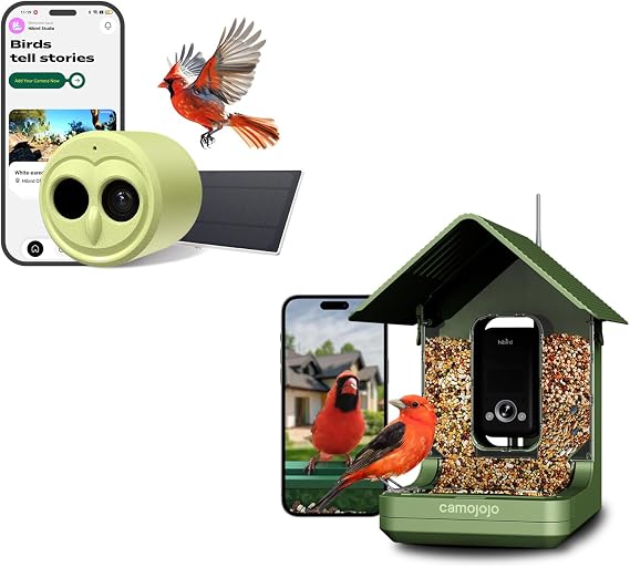 Hibird 4K HD Smart Bird Feeder Camera, 2.4G/5G Dual WiFi Wireless Outdoor, Auto Bird Video Capture, Instant Notifications, AI Identify 10000+ Species for Everyone
