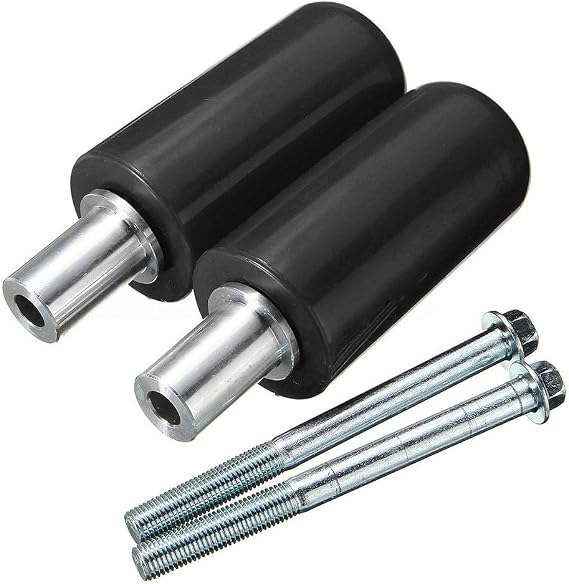 1 Pair Frame Sliders for Motorcycle Practical Anti Crash Protector(Black)