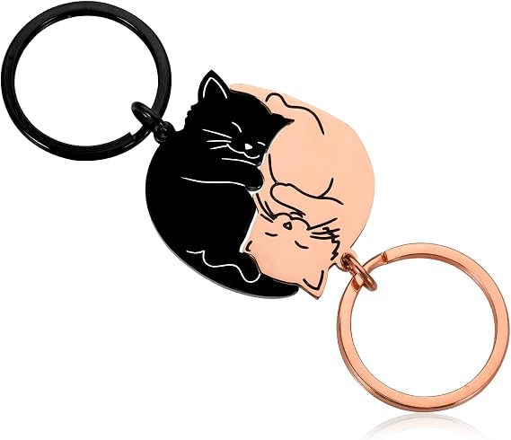 Valentines Day Gifts Matching Keychain for Boyfriend Girlfriend Him Her
