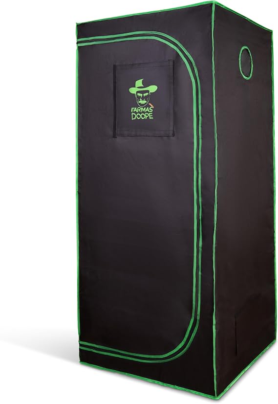 Grow Tent 80 x 80 x 180 cm Grow & Grow Tent for Hydroponics Grow Cabinet Made of Oxford 600D & Highly Reflective Mylar Tent for Plants & Homegrowing [Includes Waterproof Floor Tray]