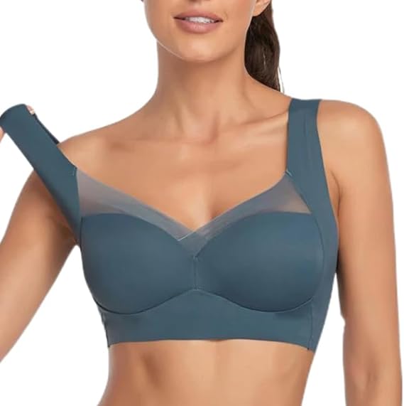 Seamless Sexy Push Up Wireless Bra, Seamless Wireless Bra Dark Blue