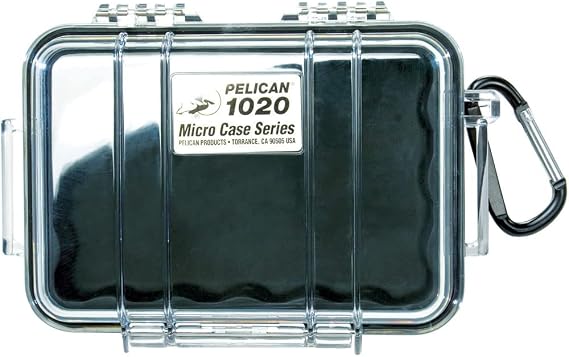 Pelican 1020 Micro Case (Black/Clear)