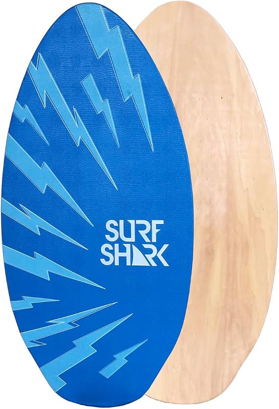 Deluxe Wood Skimboard for Beach, Adults & Kids, EVA Grip Pad, 35 to 41"