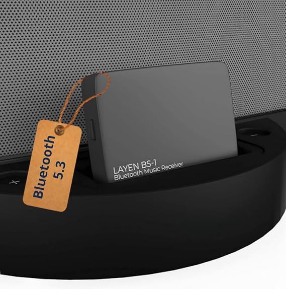 30 Pin Bluetooth Adapter | LAYEN BS-1 - Bluetooth 5.3 Premium Wireless Adapter for Bose SoundDock and Other 30-Pin iPod iPhone Dock, Docking Stations, Hi-Fi, Stereo and Speakers (Not for Cars)