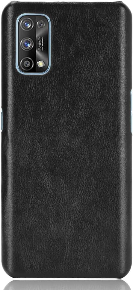 Phone Case for Realme 7 Pro Case, [PU Leather]+[Hard Plastic] for Realme 7 Pro Protector Case, Non-Slip Shockproof for Realme 7 Pro Phone Cover Black