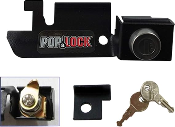 Pop & Lock Manual Tailgate Lock for Ford F150, Fits 1987 to 1996 - Works Only with Factory Plastic Handle (Black, PL2310)