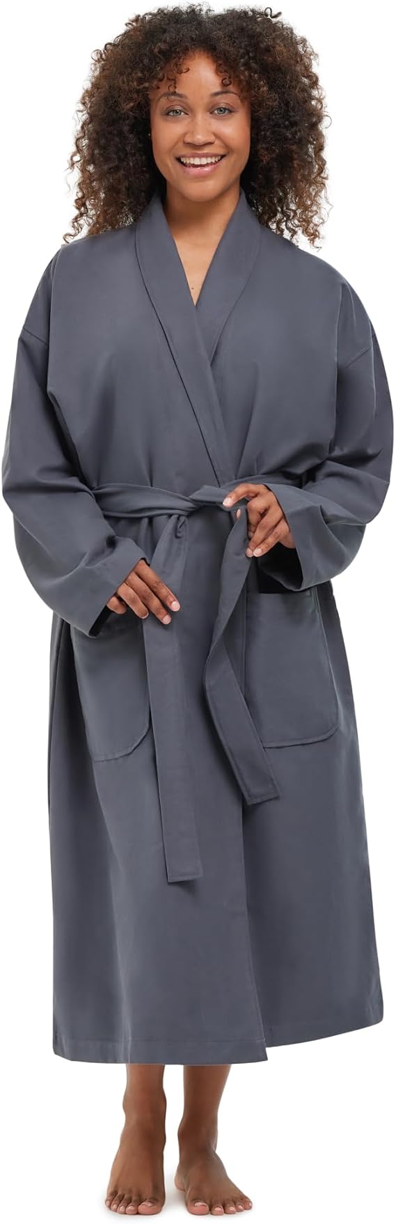 Monarch Unisex Chamois Microfiber Shawl Hotel Robe with Pockets