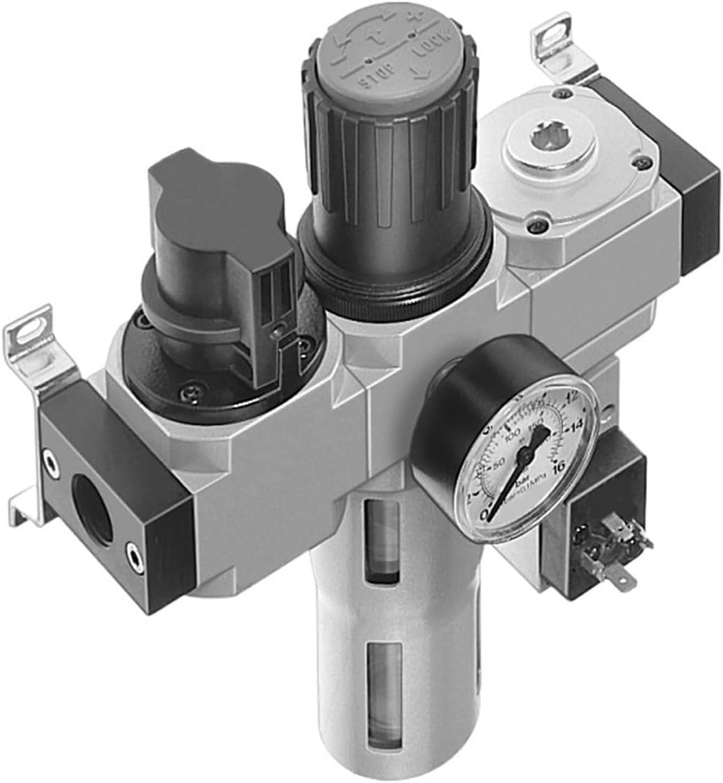 HEXEH Air Source Treatment Unit Combination LFR-38-D-MIDI-KF 185773 LFR-38-D-MIDI-KF-A 185774 for Industry, Manufacturing, Machinery, Etc. Size : 185773