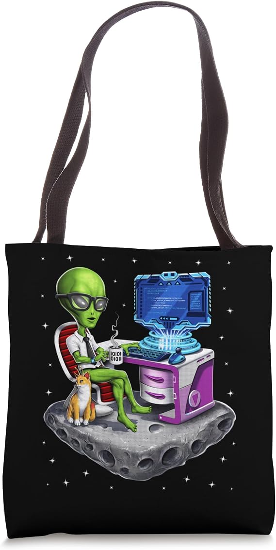 Alien Programmer Coding Software Engineer Developer Coder Tote Bag