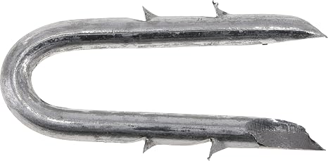 Galvanized Double Barbed Fence Staples #8 x 1-1/4", 5 lb Box