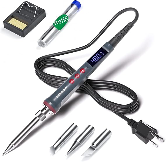 HANDSKIT 200W LED Soldering Iron Kit, 110V Soldering Kit for Electronics