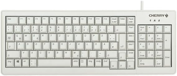 Cherry G84-5200 Compact Keyboard, International Layout, QWERTY, USB-A, Compact Full Layout, ML Mechanics, Light Grey