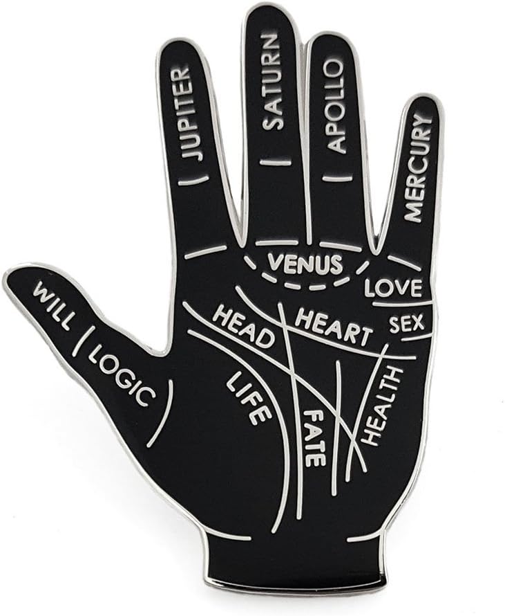 Pinsanity Palm Reading Enamel Lapel Pin