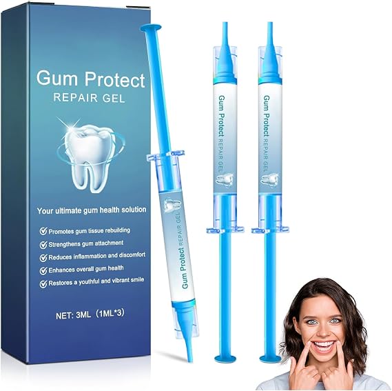 Gum Protect Dental Repair Gel,Professional Gum Health Solution, 3ml (1ml x 3), with Tissue Rebuilding Formula
