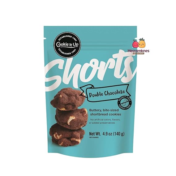 COOKIE IT UP Double Chocolate Shortbread Cookies, 140 GR