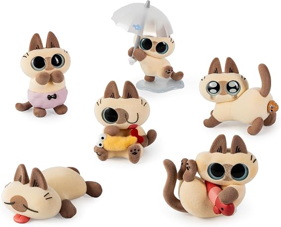 BEEMAI Nobeko Heartwarming Azukisan's Daily Series 3 6-Box Set (Contains 6 Figures No Repeat), Blind Box Figures Random Design Cute Figures Collectible Toys Birthday Gifts