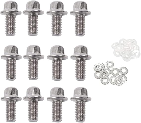 Drum Set Hardware 12-Pack Stainless Steel Drum Tight Screw Tension Rods for Percussion Instrument Parts (M5 x15mm)