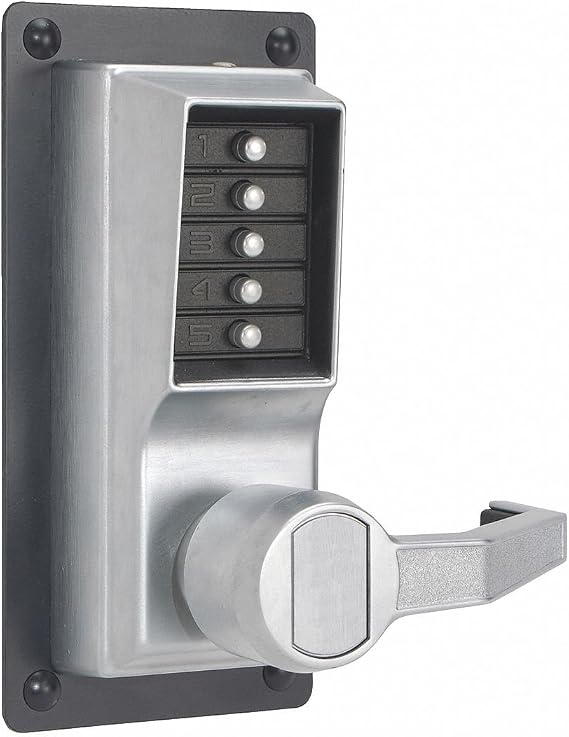 Mechanical Push Button Exit Trim, 5 Button, Vandal Resistant, Entry, Satin Chrome