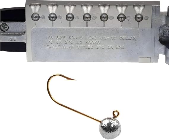 Do It Mold Round Head Jig PRO-101Size Jig 1/8 voz Do it Mold (1251) PRO-101 RHNC 1/8 Cavities 7 Total
