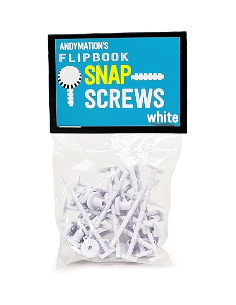 Andymation Snap Screws White for Binding Animated flipbooks Together