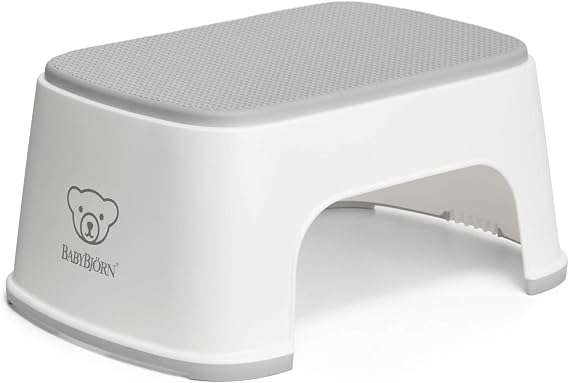 BabyBjorn Step Stool, White/Gray