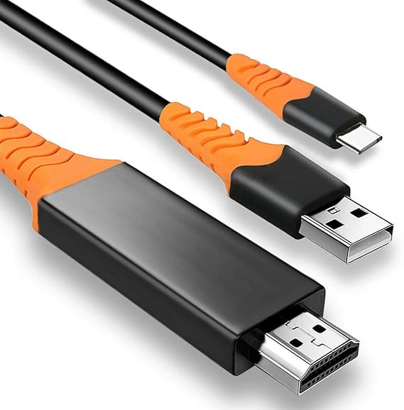 PRO USB Type-C HDMI Compatible with Xiaomi Poco X5 Pro at 8k/4k Plus Power 6ft/1.8M Cable:Full 4k 2160p@60Hz/8k 7680x4320@30Hz Thunderbolt 3/4