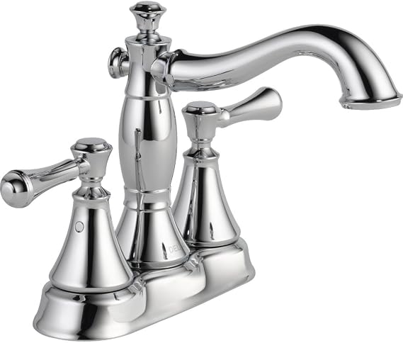 Delta Faucet Cassidy Centerset Banyo Musluğu Fırçalanmış Nikel, Banyo Lavabo Musluğu, Metal Tahliye Düzenleyici, Paslanmaz 2597LF-SSMPU