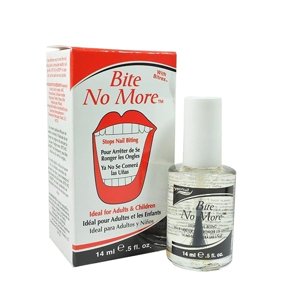 SuperNail Stop Nail Biting Bitter Nail Polish for Nail Biting Prevention, Anti Nail Biting Treatment for Kids & Adults, Thumb Sucking Deterrent 0.5 oz