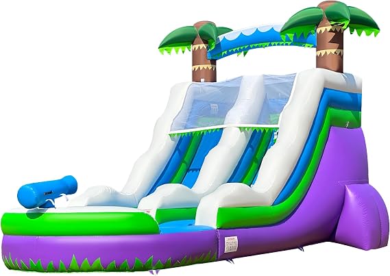 OZIS 23FT Commercial Grade Inflatable Water Slide with Replaceable Slide,Climbing Ladder and Pool Suitable for Use Wet or Dry,Heavy Duty PVC Water Slide for Summer Outdoor Activities(with Blower)