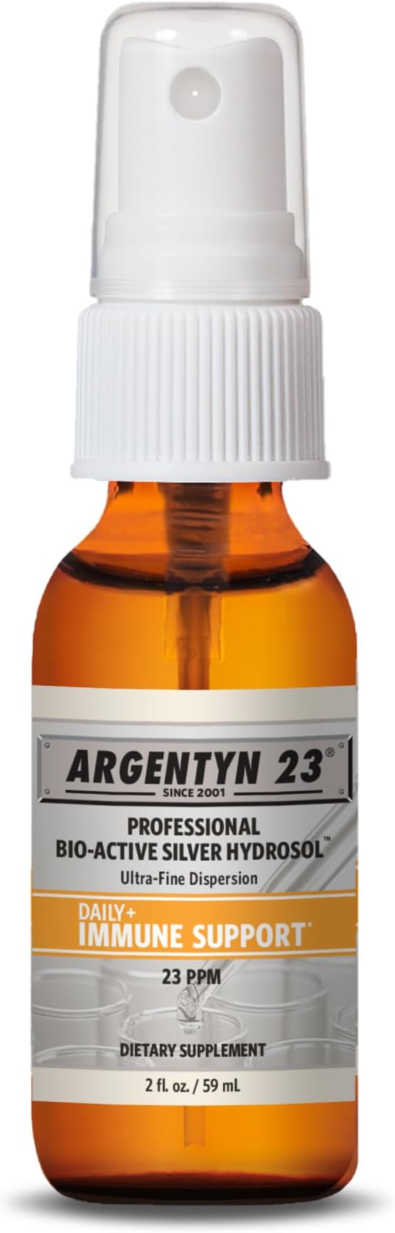 Argentyn 23 Professional Immune Support, Colloidal Silver, 2 fl oz (59 mL) | Bio-Active Silver Hydrosol, 23 ppm, Fine Mist Spray