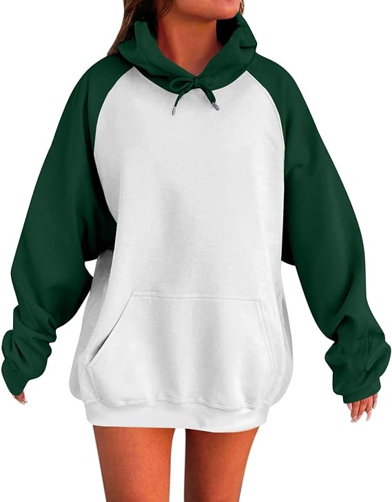 Oversized Hoodies for Women Casual Drawstring Plus Size Sweatshirts Fall Comfy Fleece Pullover Sweaters with Pocket