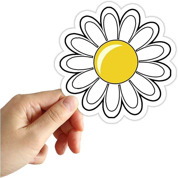 Daisy Flower Sticker Daises Flower Windflower Stickers Water Bottle Laptop Phone Notebook Decals
