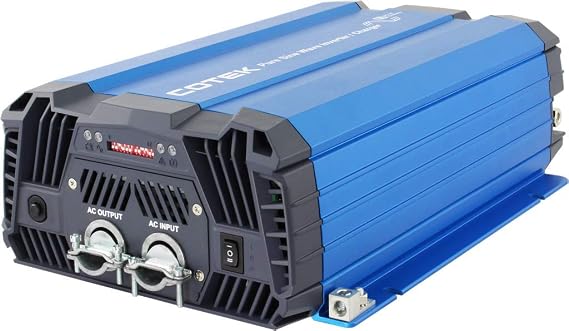 SC-1200-124 High Frequency and Bi-Directional Pure Sine Wave Inverter/Charger with AC Transfer Switch 120VAC 24VDC 1200W (SC1200-124)