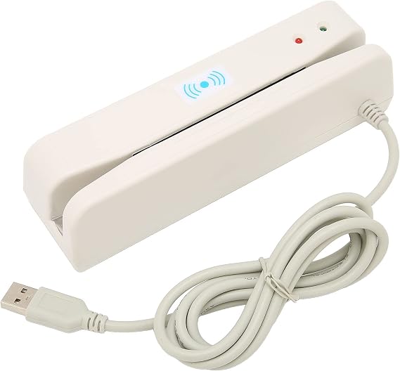 Card Swiper, Convenient Credit Card Skimmer, Light Weight USB Interface 2 Way Swiping Practical Reader for Banking System ID Authentication
