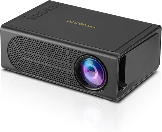 Portable Mini LED HD 1080P Home Theater Projector - Compatible with USB, Computer DVD, Set-top Box, and Mobile Hard Drive(black M200)