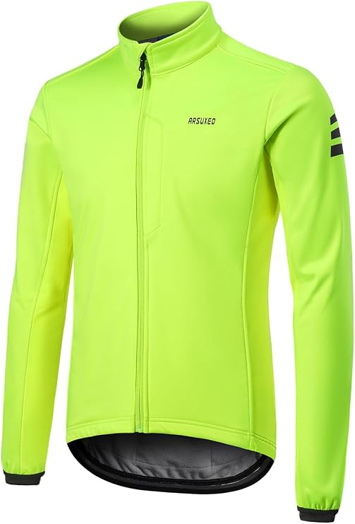 ARSUXEO Winter Cycling Jacket for Men Softshell Fleece MountainBike Biking Bicycle Jacket Thermal Windbreaker