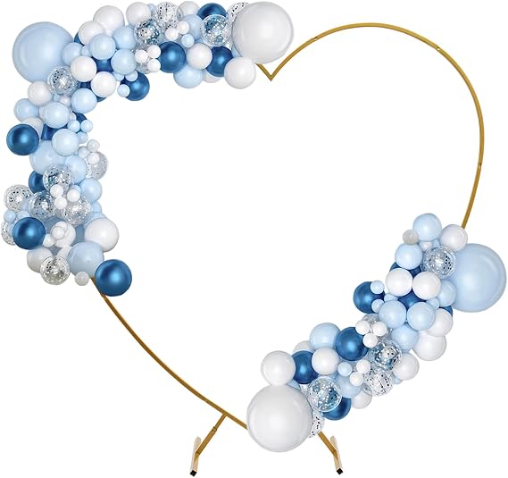 Heart Shape Wedding Arch Backdrop Stand, Metal Arch Frame, Flower Balloon Arbors Garden Arches, 2x2.1m Heart Arch, for Wedding, Birthday, Proposal, and Photo Booth Background