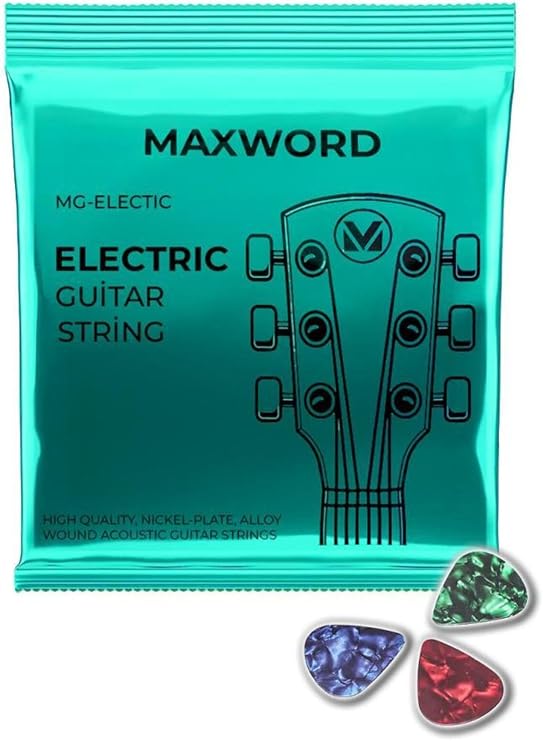 Maxword GT-Electric Quality Electric Guitar String 1 Set Set Set (Pena Gift)