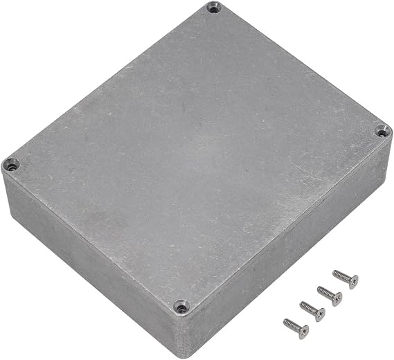 Aluminum Enclosure Box Metal Electronic Project Case Instrument Housing Silver Die-Cast With Screws IP54 Protection For Electrical Equipment(1590XX （145x121x39mm）)