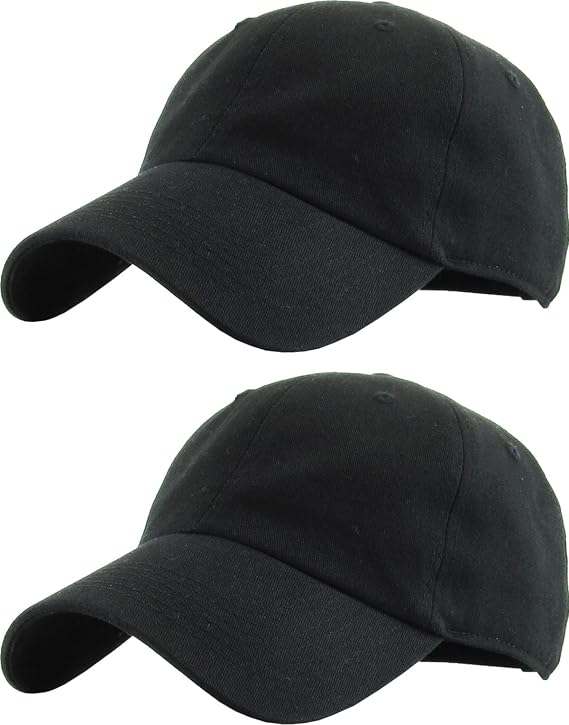 KBETHOS Classic Unisex Cotton Adjustable Low Crown Baseball Cap Plain Dad Hat