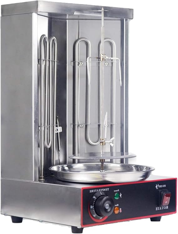 Vertical Rotisserie Shawarma Machine, Trompo para Tacos Al Pastor Rotating Grill, Sharma Machine, Shawarma Grill, Rotisserie Oven, Rostizador De Pollo Giratorio, Chicken Rotisserie Machine