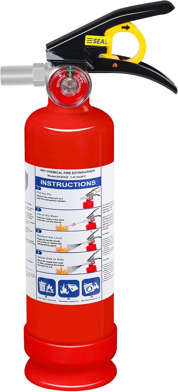 1 Pack ABC Dry Chemical Fire Extinguisher with Mount